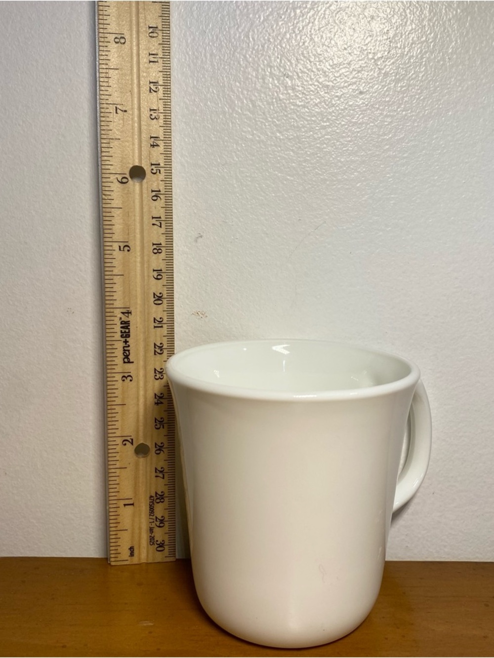 Corning Corelle Winter Frost White Coffee Cups Mugs Glass Plain Vintage Set of 4 - Picture 6 of 8